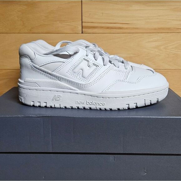 New Balance 550 Triple White Shoe Sneaker Youth Kids GSB550WW - Picture 10 of 11